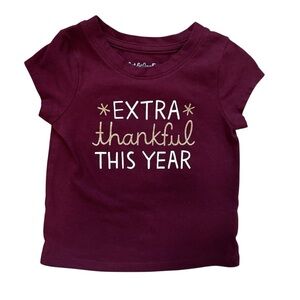 Cat & Jack Maroon Short Sleeve Tee